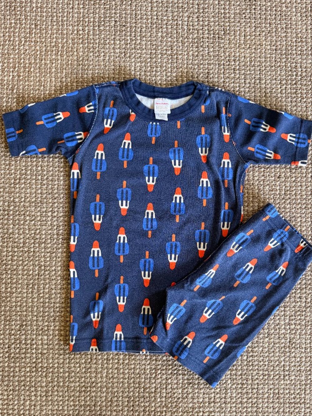 Hanna Andersson Patriotic Popsicle Pajama Set Size 10